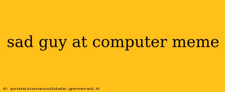 sad guy at computer meme