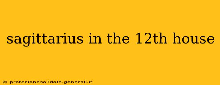 sagittarius in the 12th house