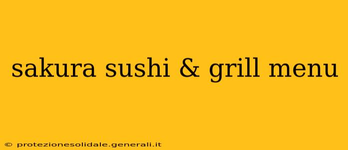 sakura sushi & grill menu