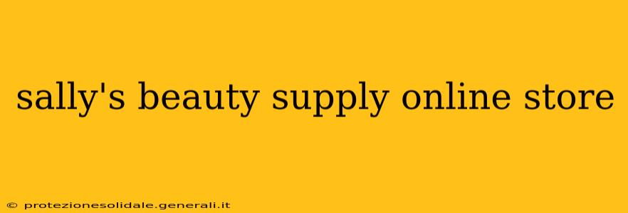 sally's beauty supply online store