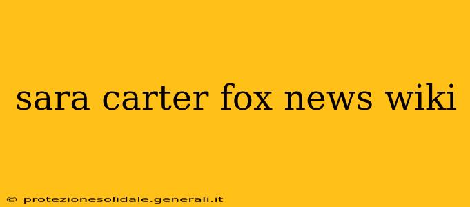sara carter fox news wiki