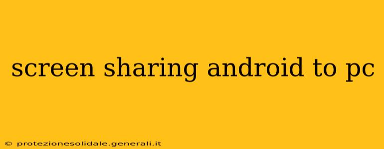 screen sharing android to pc