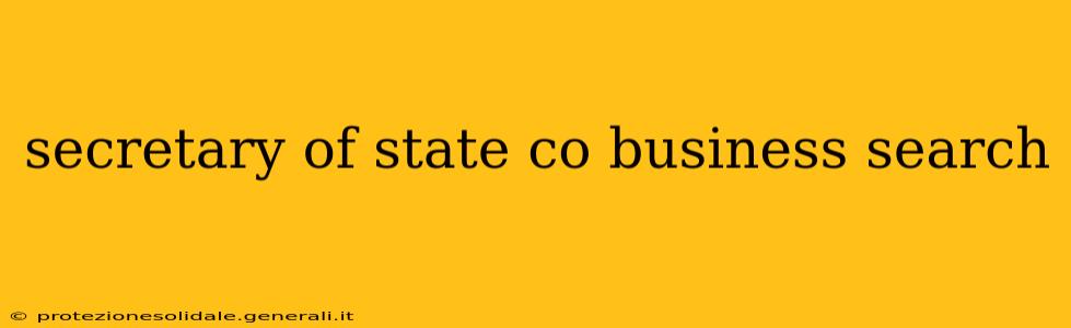 secretary of state co business search
