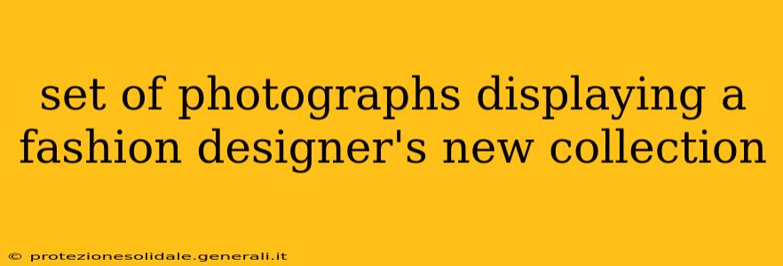 set of photographs displaying a fashion designer's new collection