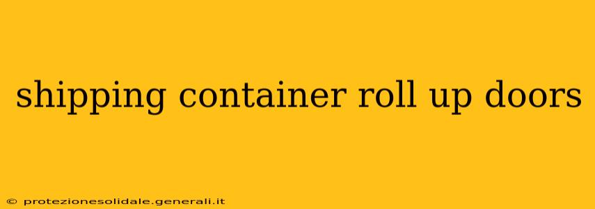 shipping container roll up doors