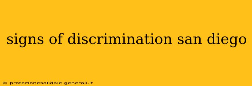 signs of discrimination san diego