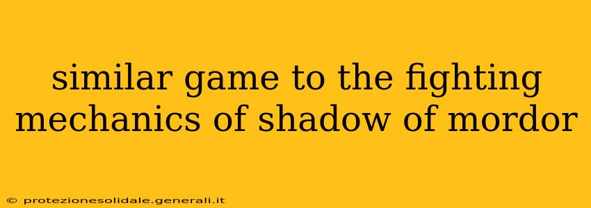 similar game to the fighting mechanics of shadow of mordor