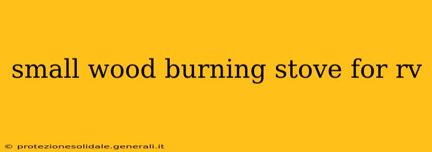 small wood burning stove for rv