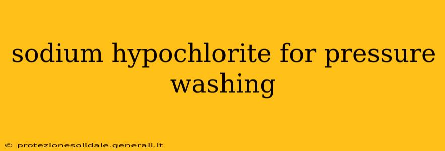 sodium hypochlorite for pressure washing