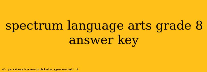 spectrum language arts grade 8 answer key