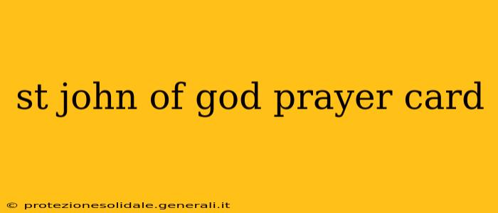 st john of god prayer card