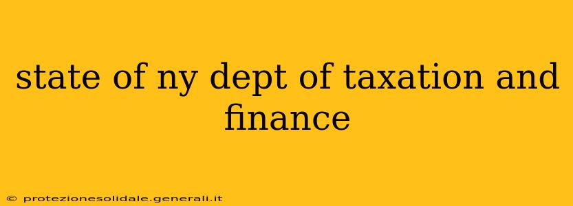 state of ny dept of taxation and finance