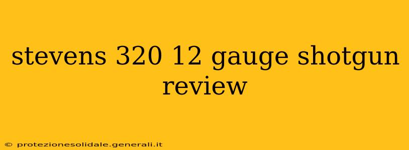stevens 320 12 gauge shotgun review