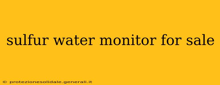 sulfur water monitor for sale