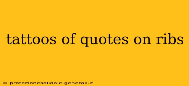 tattoos of quotes on ribs