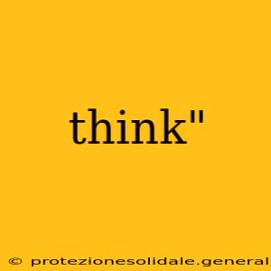 think"