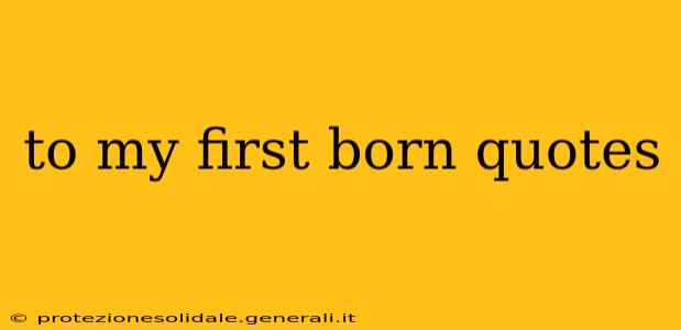 to my first born quotes