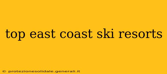 top east coast ski resorts