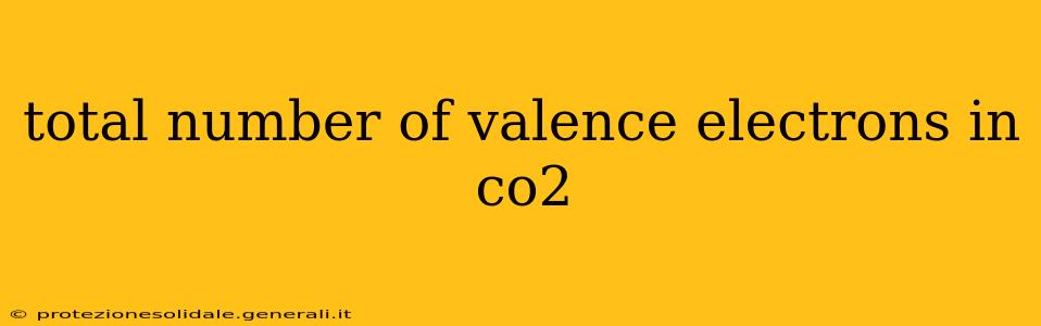 total number of valence electrons in co2