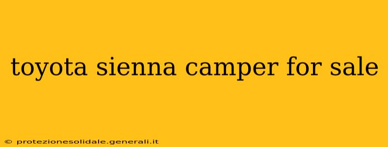 toyota sienna camper for sale