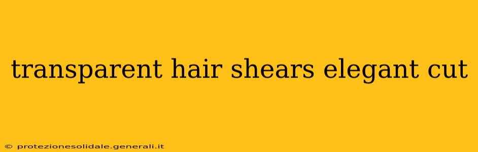 transparent hair shears elegant cut