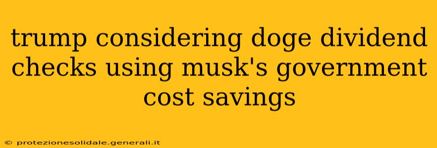 trump considering doge dividend checks using musk's government cost savings