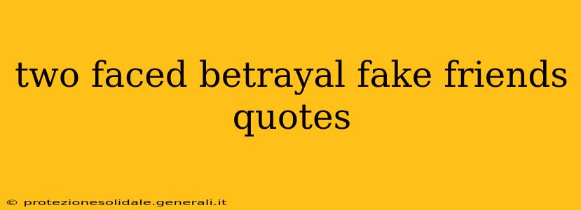 two faced betrayal fake friends quotes