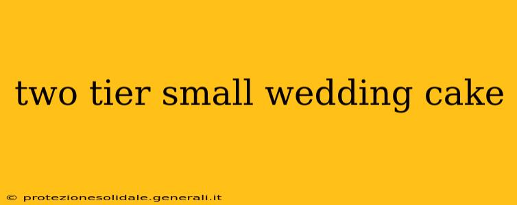 two tier small wedding cake