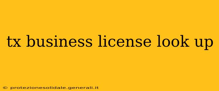 tx business license look up