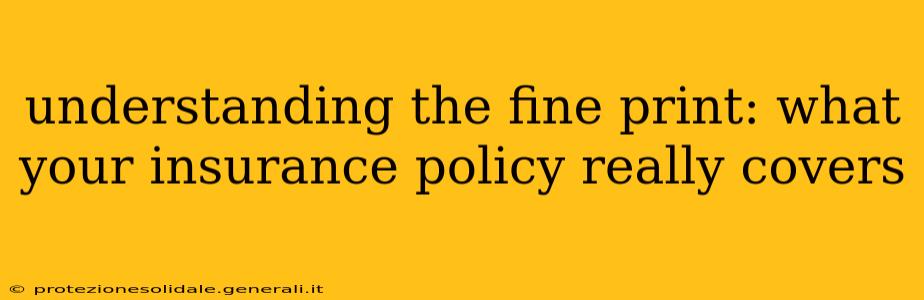 understanding the fine print: what your insurance policy really covers