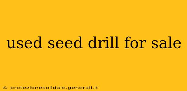 used seed drill for sale