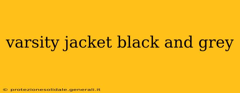 varsity jacket black and grey