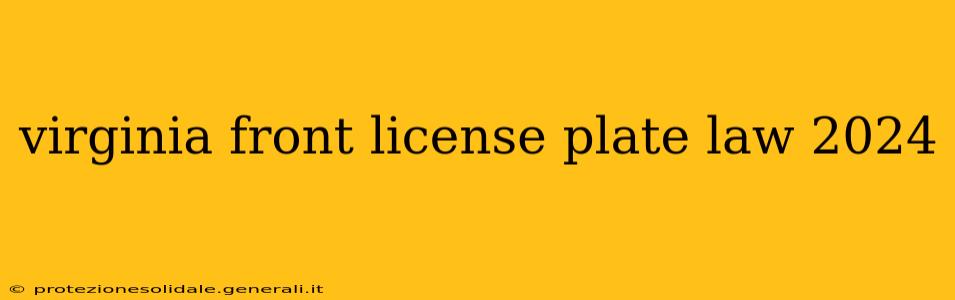 virginia front license plate law 2024
