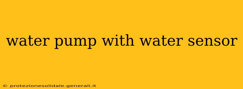 water pump with water sensor