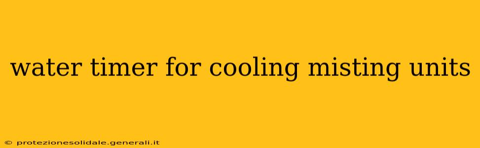 water timer for cooling misting units