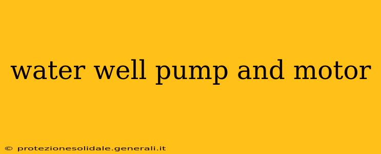 water well pump and motor