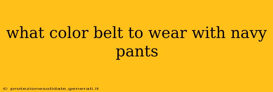 what color belt to wear with navy pants