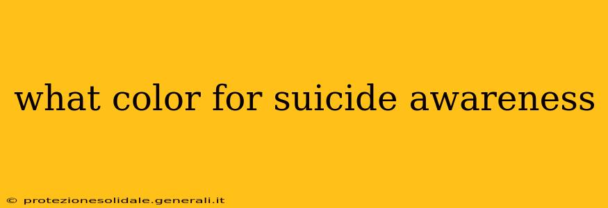 what color for suicide awareness
