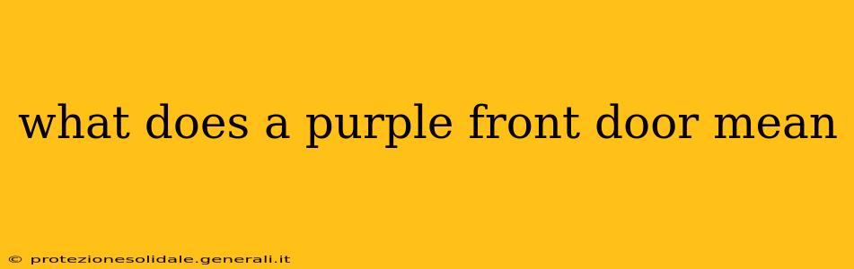 what does a purple front door mean
