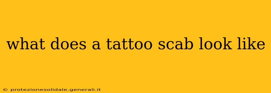 what does a tattoo scab look like