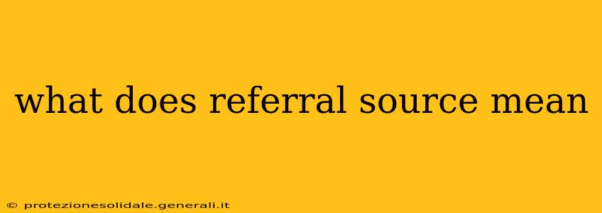what does referral source mean