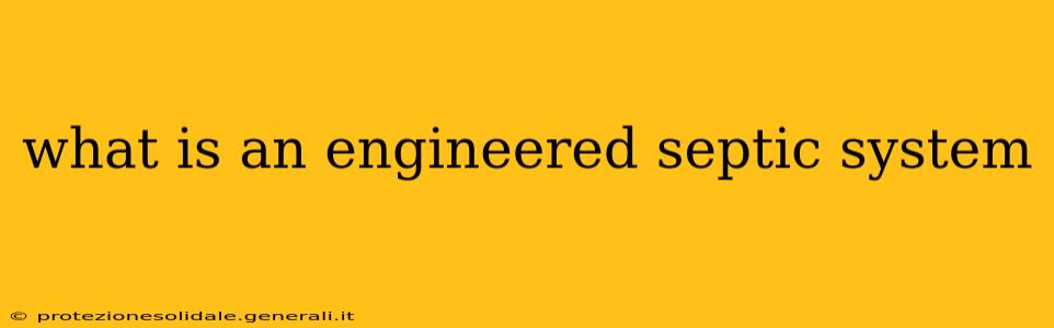 what is an engineered septic system