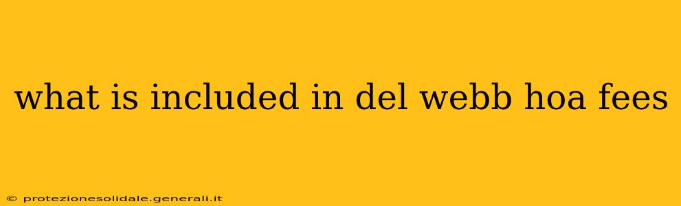 what is included in del webb hoa fees