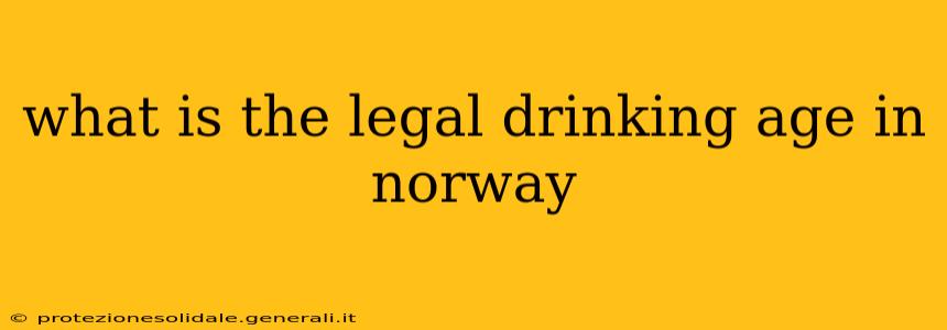 what is the legal drinking age in norway