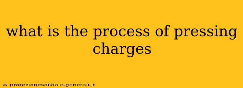 what is the process of pressing charges