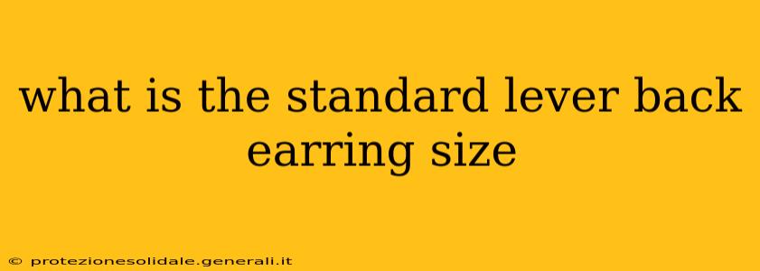 what is the standard lever back earring size