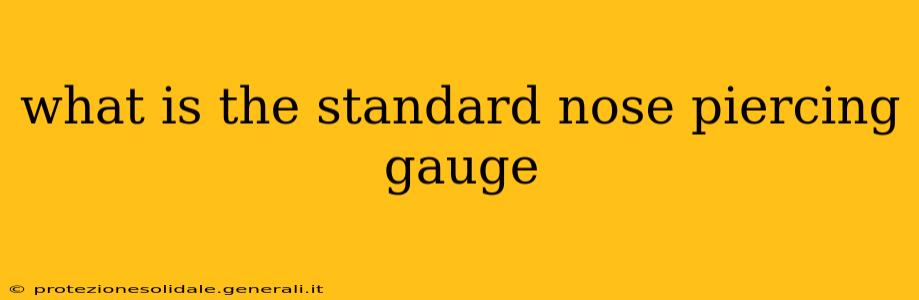 what is the standard nose piercing gauge