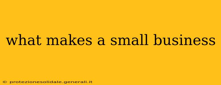 what makes a small business