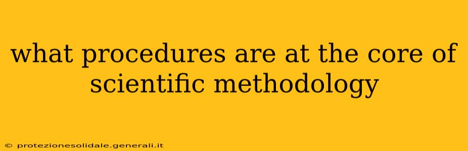 what procedures are at the core of scientific methodology