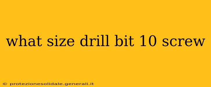 what size drill bit 10 screw